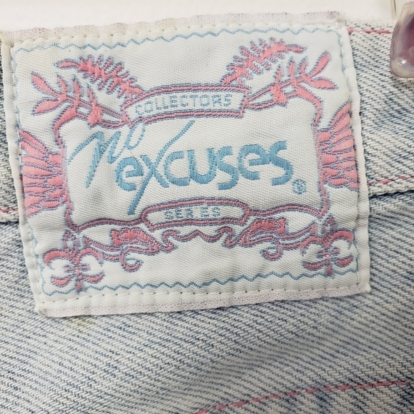 Vintage 80s Collector's No Excuses Peg Legged Jeans 24" Rib Cage EUC - Picture 4 of 15